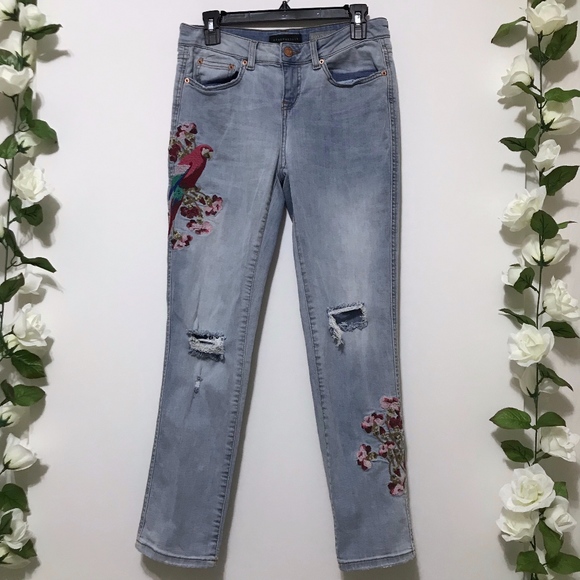 aeropostale embroidered jeans